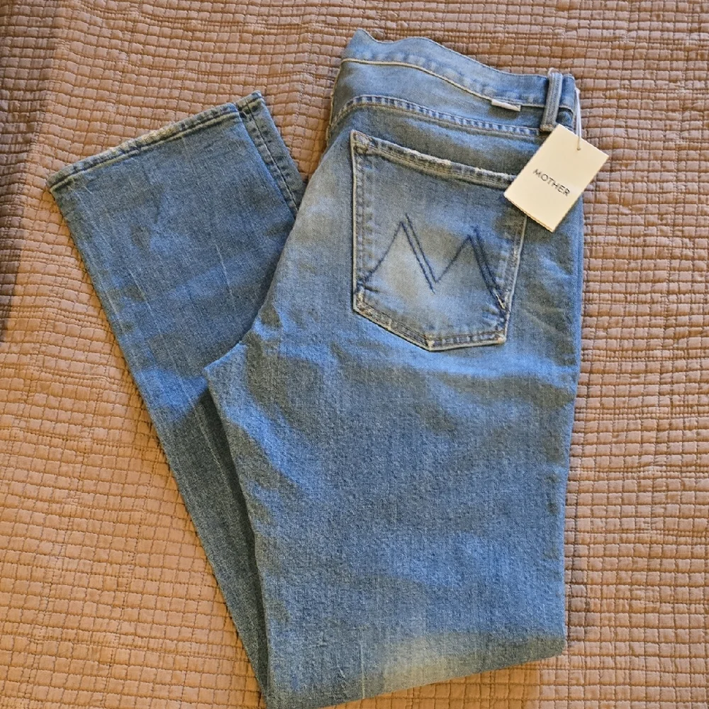 MOTHER Women's Straight Jeans in Classic Blue - Picture 1 of 5